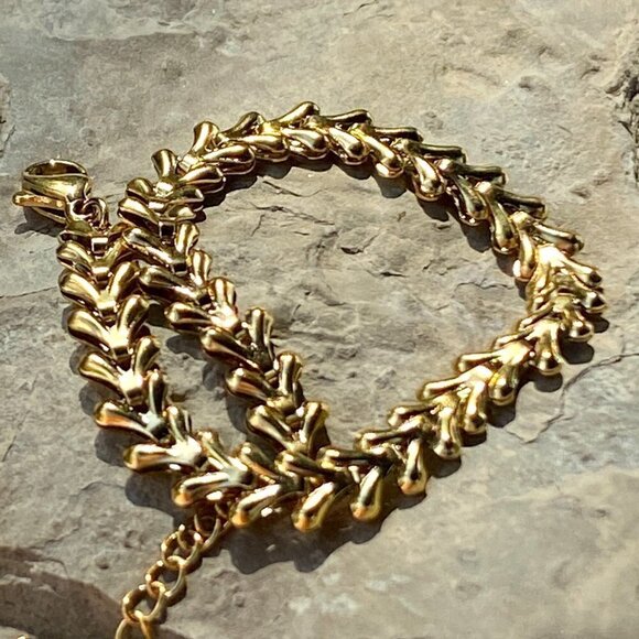 💙 Gold Plated Stainless Steel Wheat Chain Bracelet - Picture 11 of 12